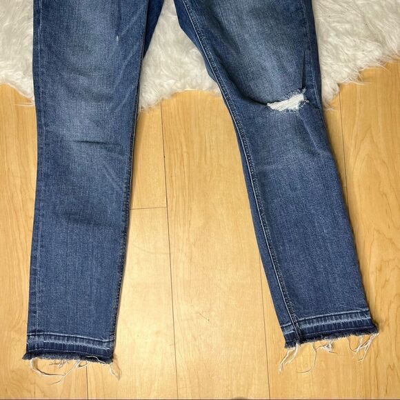 J. Crew Mercantile blue jeans distressed style casual size 25 - Picture 8 of 11